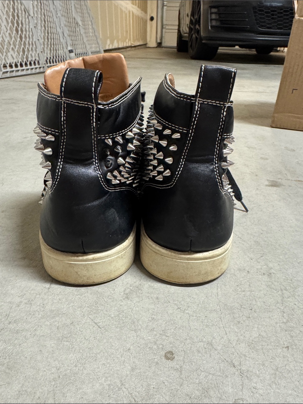 Steve Madden Black Studded High-Top Sneakers - Picture 3 of 5